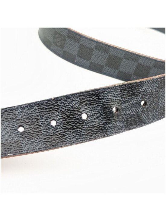 Louis Vuitton Ceinture Damier Print Graphite Infini Reversible Black Belt main image 7